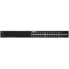 Switch zarządzalny Cisco SF350-24-K9-EU - 24x 10|100Mbps, 2x 1000Mbps RJ45/SFP, 2x 1000Mbps SFP