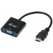 Adapter i-tec HDMI / VGA HDMI2VGAADA - 15 cm, Czarny