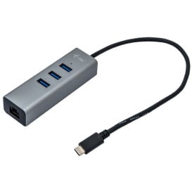 Hub i-tec USB-C Metal Gigabit Ethernet + USB 3.0 C31METALG3HUB - 3 porty, Kolor srebrny