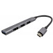 Hub i-tec USB-C 1x USB 3.0 3x USB 2.0 C31HUBMETALMINI4 - Kolor srebrny, Czarny