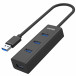 Hub USB Unitek HUB 4x USB 3.0 Y-3089 - 4 porty, Czarny