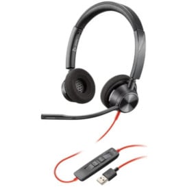 Słuchawki nauszne Plantronics/Poly Blackwire 3325 BW3325 USB-A 213938-01 - Czarne