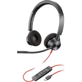 Słuchawki nauszne Plantronics/Poly Blackwire 3320 USB-C 213935-01 - Czarne