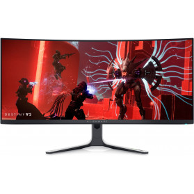 Monitor Dell QD-OLED AW3423DW 210-BDSZ - 34,18", 3440x1440 (UWQHD), 175Hz, 21:9, zakrzywiony, OLED, HDR, 0,1 ms, Biało-czarny - zdjęcie 9