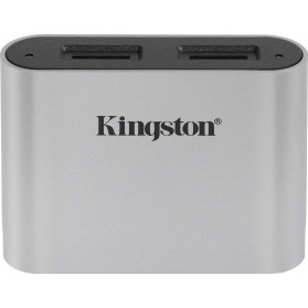 Czytnik kart pamięci Kingston Workflow USB-C WFS-SDC - Kolor srebrny, Czarny