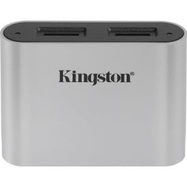 Czytnik kart pamięci Kingston Workflow USB-C WFS-SDC - Kolor srebrny, Czarny