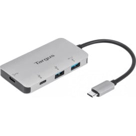 HUB USB Targus 1x USB-C 1x USB-C PD + 2x USB-A 3.0 ACH228EU - Kolor srebrny