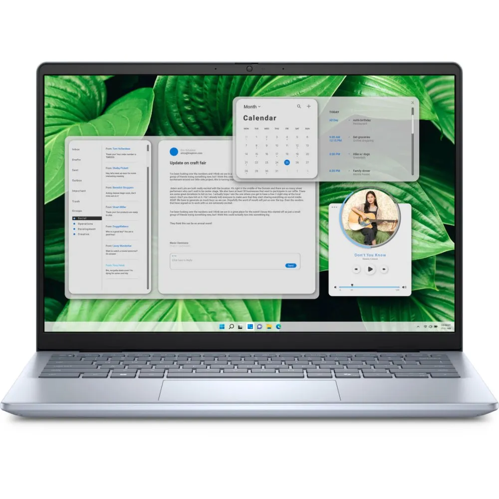 Laptop Dell Inspiron 14 5445 SENTRYN14_AMD_2500_3004_HOM, Ryzen 5 8540U, 14" WUXGA IPS, 8GB, 512GB, Ice Blue, Win11 Home, 2OS | 