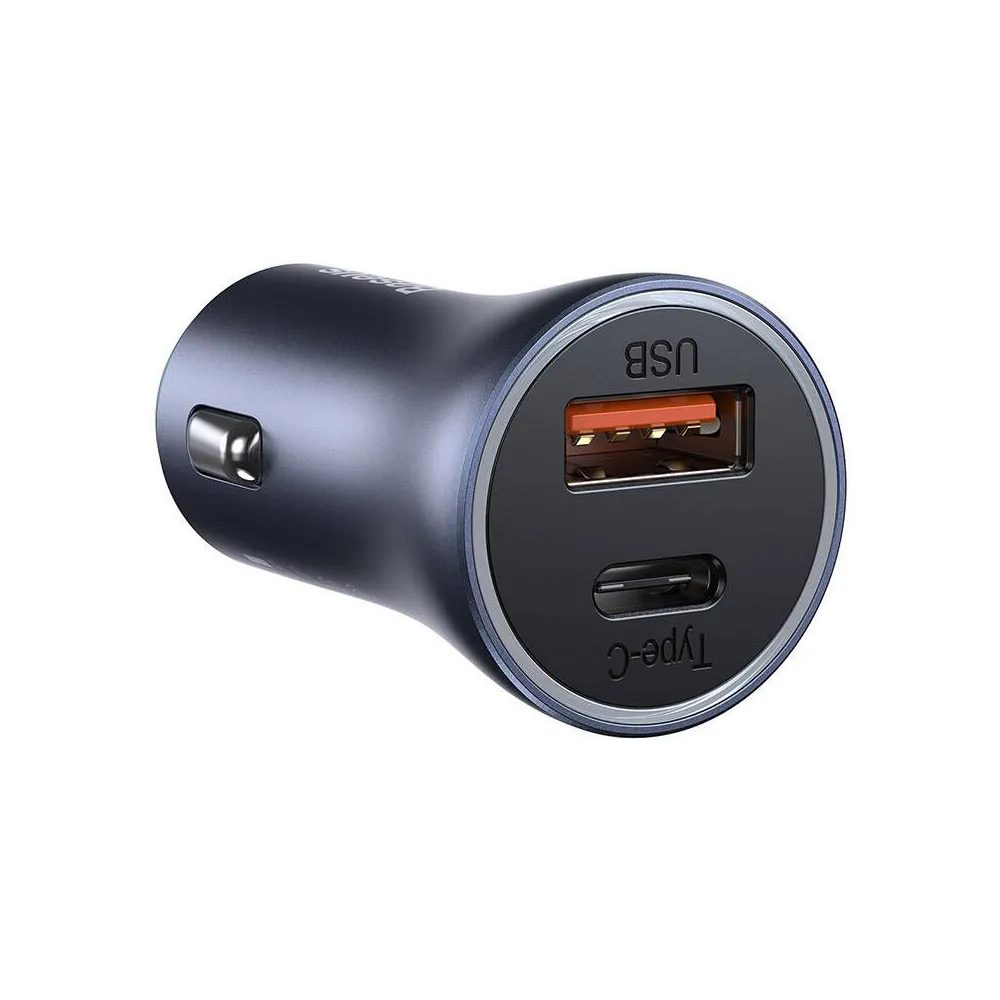 Ładowarka samochodowa Baseus CCJD-0G - USB-A, USB-C, Quick Charge 3.0, 40W, Niebieska