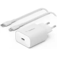 Ładowarka sieciowa Belkin BoostCharge 25W USB-C WCA004VF1MWH-B5 - Kabel USB-C do Lightning, Biała