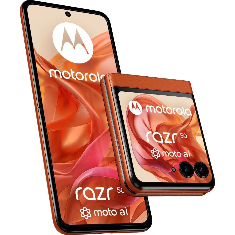 Smartfon Motorola Razr 50 PB200014PL, Dimensity 7300X, 6,9" 2640x1080, 256GB, 8GB, 5G, Pomarańczowy, 50+32Mpix, Android, 2 lata 