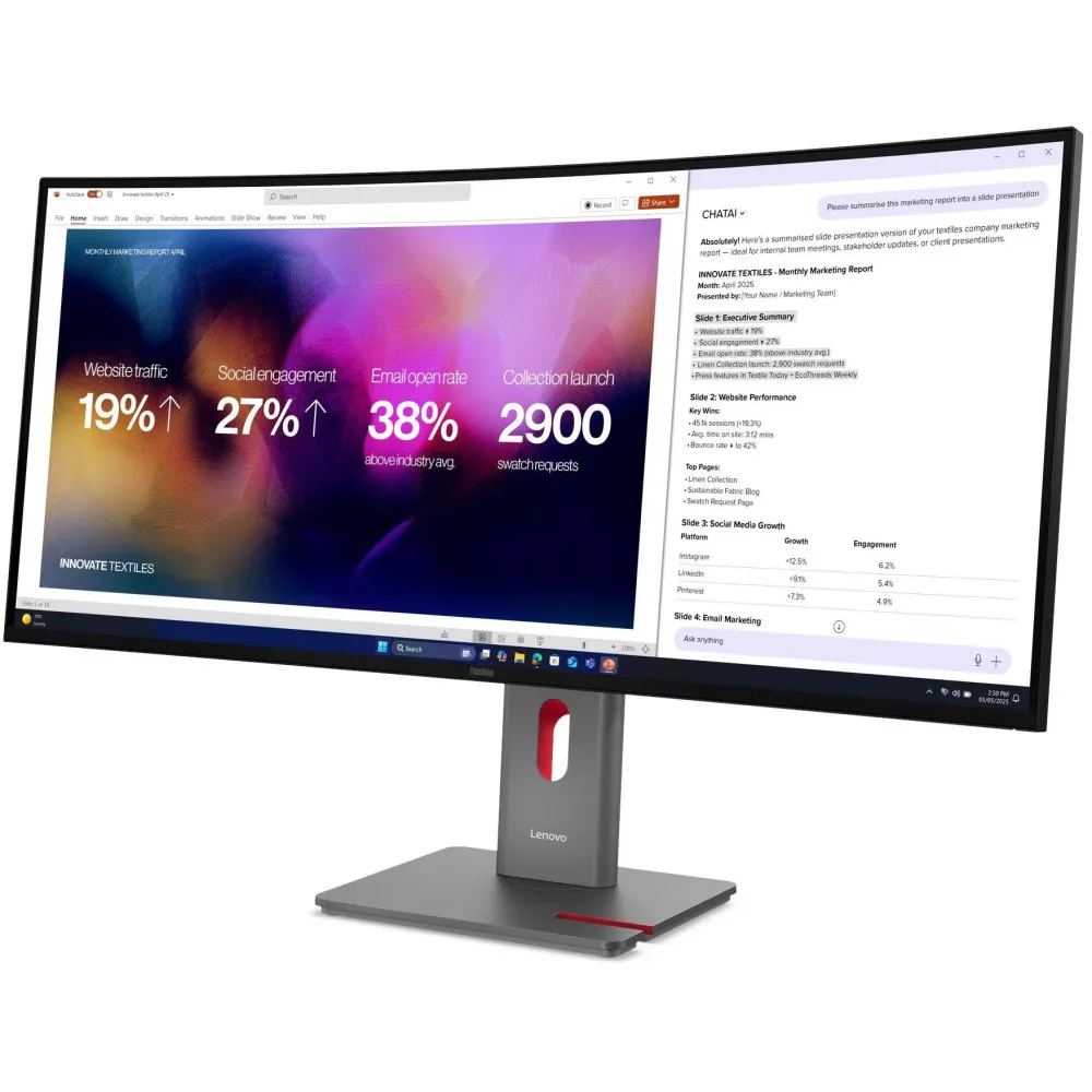 Lenovo ThinkVision P40WD-40 with MC60 camera 64B4ZAT1EU - zdjęcie