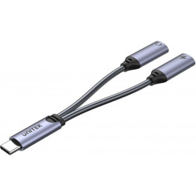 Kabel Unitek USB-C ,  2 x port USB-C audio, 18W M206A - zdjęcie poglądowe 1