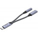 Kabel Unitek USB-C / MiniJack 3,5mm USB-C 60W M205A - Czarna, Szara