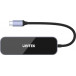 Stacja dokująca Unitek USB-C 3.1 RJ-45 3xUSB-A HDMI 4KD1084A - Kolor srebrny, Czarna