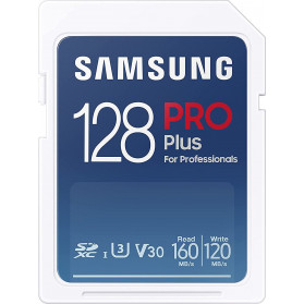 Karta pamięci Samsung PRO Plus 2021 SDXC 128GB MB-SD128K/EU - Biała, Niebieska