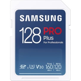 Karta pamięci Samsung PRO Plus 2021 SDXC 128GB MB-SD128K/EU - Biała, Niebieska