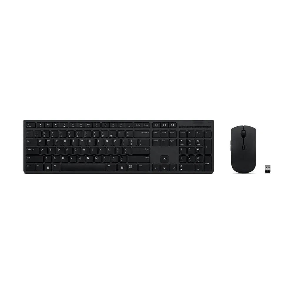 Zestaw bezprzewodowy klawiatury i myszy Lenovo Professional Wireless Rechargeable Combo Keyboard and Mouse 4X31K03956 - Polski
