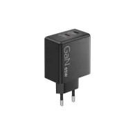 Zasilacz sieciowy Lenovo Dual USB-C 65W GaN Charger 40AW065BEU - 2x USB-C, Czarny