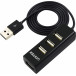 Hub USB Unitek 4x USB 2.0 Y-2140/CZARNY - 4 porty, 1,5 m, Czarny