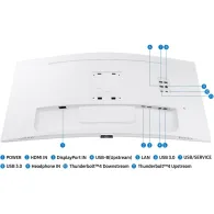 Monitor Samsung ViewFinity S6 S65TC LS34C650TAUXEN, 34", 3440x1440 (UWQHD), 100Hz, 21:9, zakrzywiony, VA, FreeSync, HDR, 5 ms, B