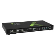 Przełącznik KVM Techly 028702 - 4-portowy HDMI, USB 4x1 z Audio 4K 60Hz