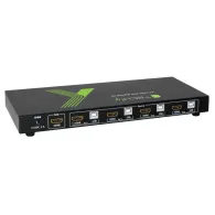 Przełącznik KVM Techly 028702 - 4-portowy HDMI, USB 4x1 z Audio 4K 60Hz