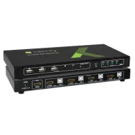 Przełącznik KVM Techly 028702 - 4-portowy HDMI, USB 4x1 z Audio 4K 60Hz