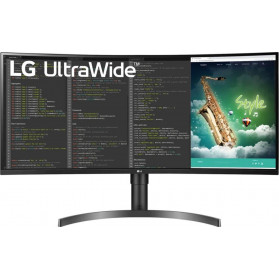 Monitor LG 35WN65C-B - 35", 3440x1440 (UWQHD), 21:9, zakrzywiony, VA, 5 ms, USB-C, Czarny - zdjęcie 3