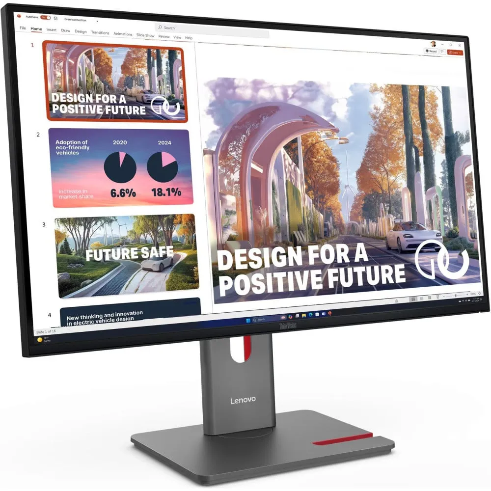 Monitor Lenovo ThinkVision P27QD-40 64B3GAR2EU - 27/2560x1440 (QHD)/24Hz-120Hz/IPS/6 ms/pivot/USB-C - zdjęcie