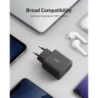 Ładowarka sieciowa AUKEY Swift PA-F1S USB-C 20W - 1x USB-C, Power Delivery 3.0 3A 20W, Czarna