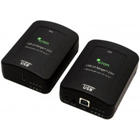 Przedłużacz USB Poly USB 2.0 CAT 5e/6/7 7230-87590-101 - Czarny