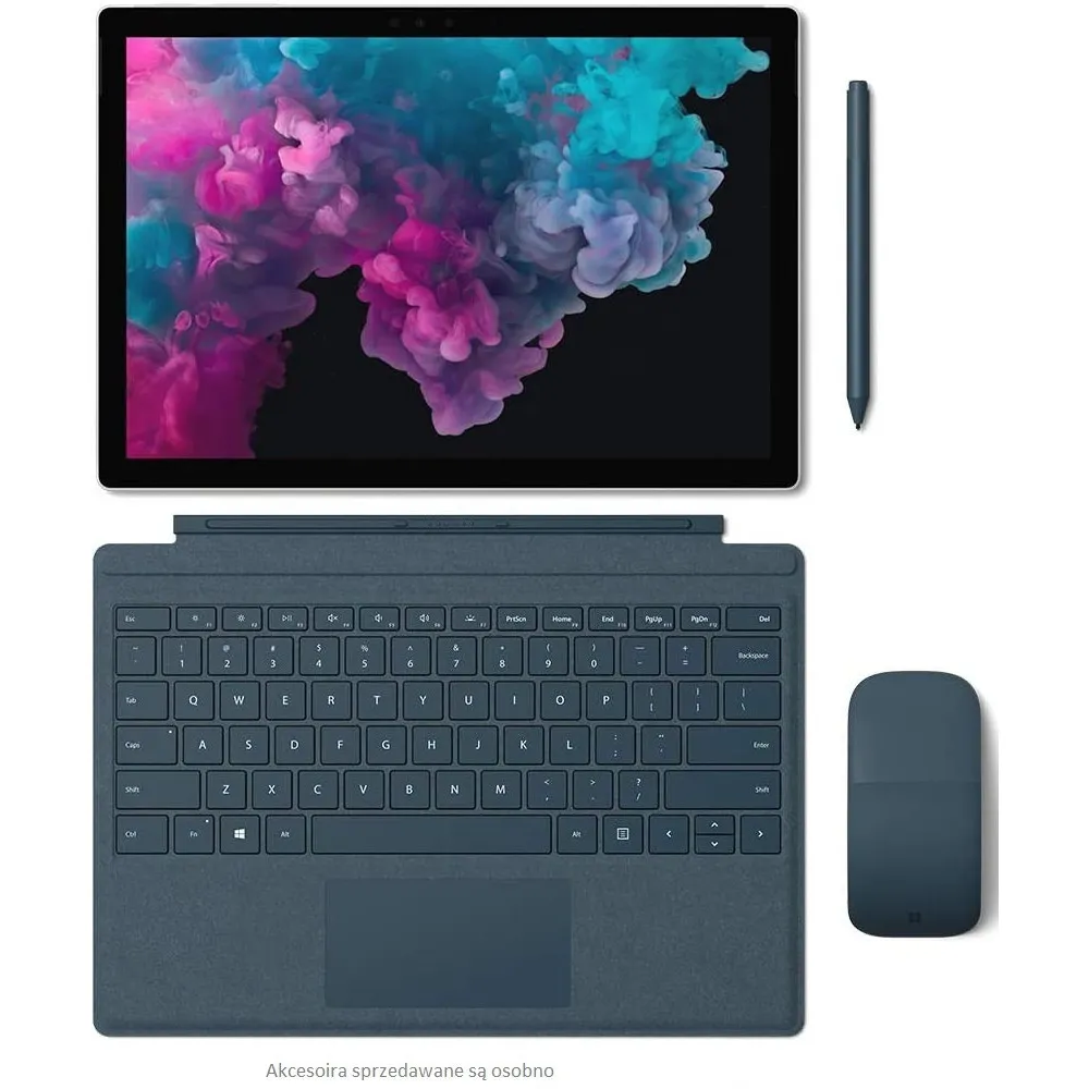 Zdjęcie produktu Laptop Microsoft Surface PRO 6 LQH-00004 - i7-8650U/12,3" 2736x1824 PixelSense MT/RAM 8GB/256GB/Platynowy/Windows 10 Pro/2DtD