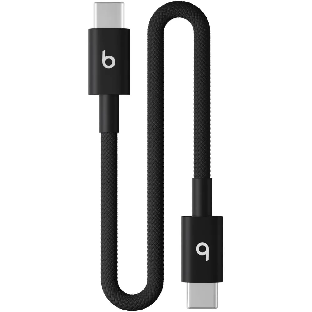 Kabel Apple Beats USB-C do USB-C MEQ94EE/A - 20 cm, Czarny Kabel Apple Beats USB-C do USB-C MEQ94EE/A - 20 cm, Czarny