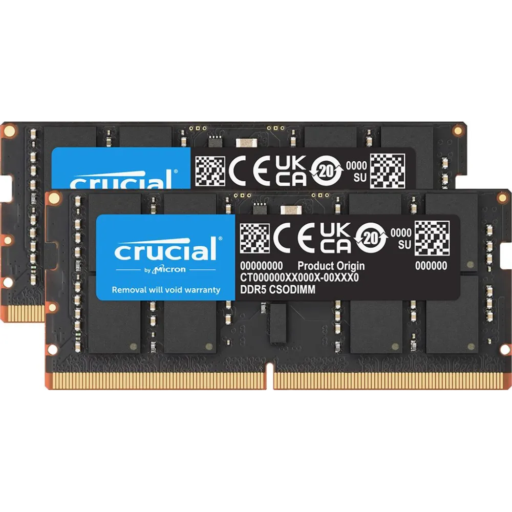 Pamięć RAM 1x64GB CSO-DIMM DDR5 Crucial CT2K32G64C52CS5 - zdjęcie poglądowe 1 Pamięć RAM 1x64GB CSO-DIMM DDR5 Crucial CT2K32G64C52CS5 - zdjęcie poglądowe 1