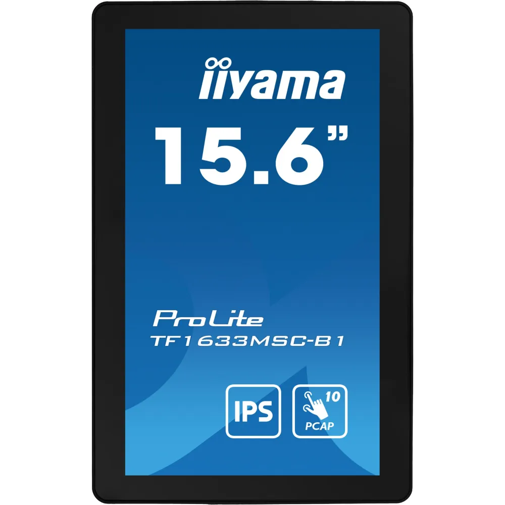 Monitor iiyama ProLite TF1633MSC-B1 - 15,6"/1920x1080 (Full HD)/60Hz/IPS/5 ms/Czarny
