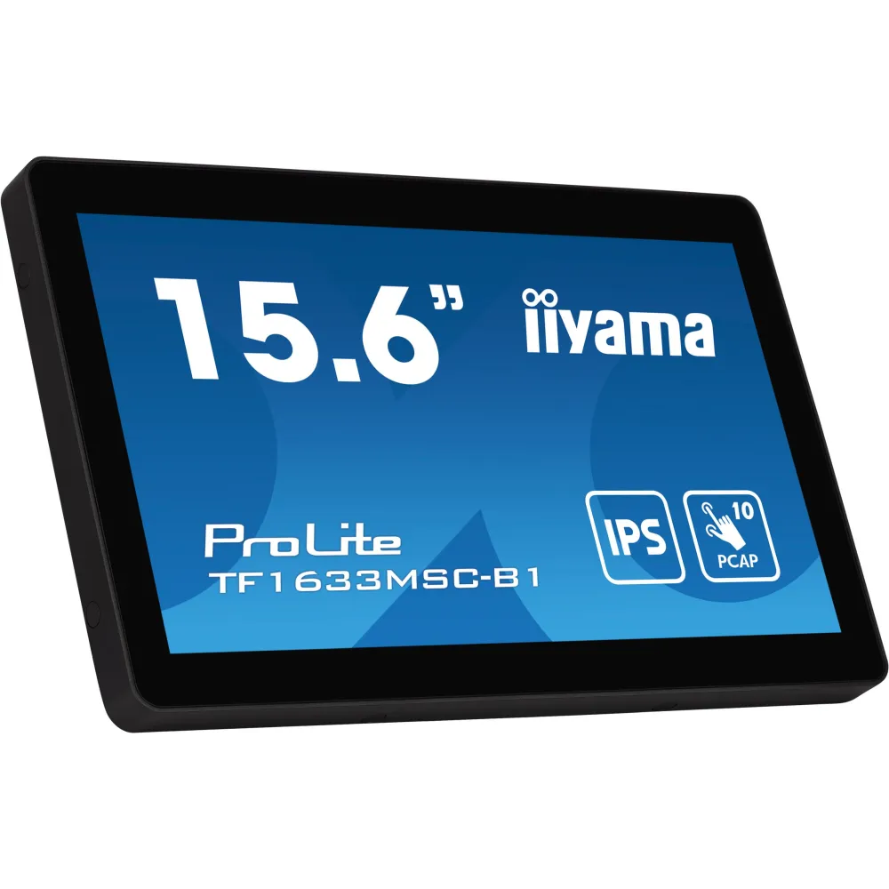 Monitor iiyama ProLite TF1633MSC-B1 - 15,6"/1920x1080 (Full HD)/60Hz/IPS/5 ms/Czarny - zdjęcie