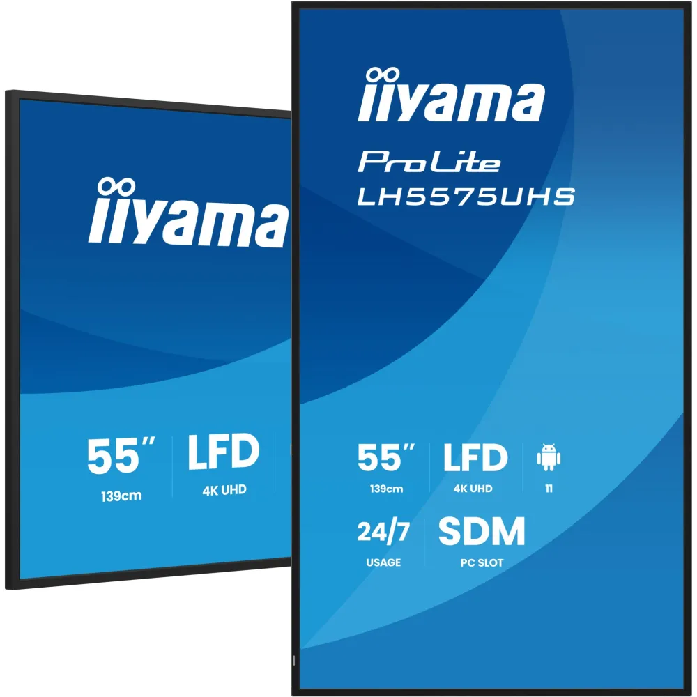 Zdjęcie produktu Monitor iiyama ProLite LH5575UHS-B2AG - 54,7"/3840x2160 (4K)/IPS/8 ms/Czarny
