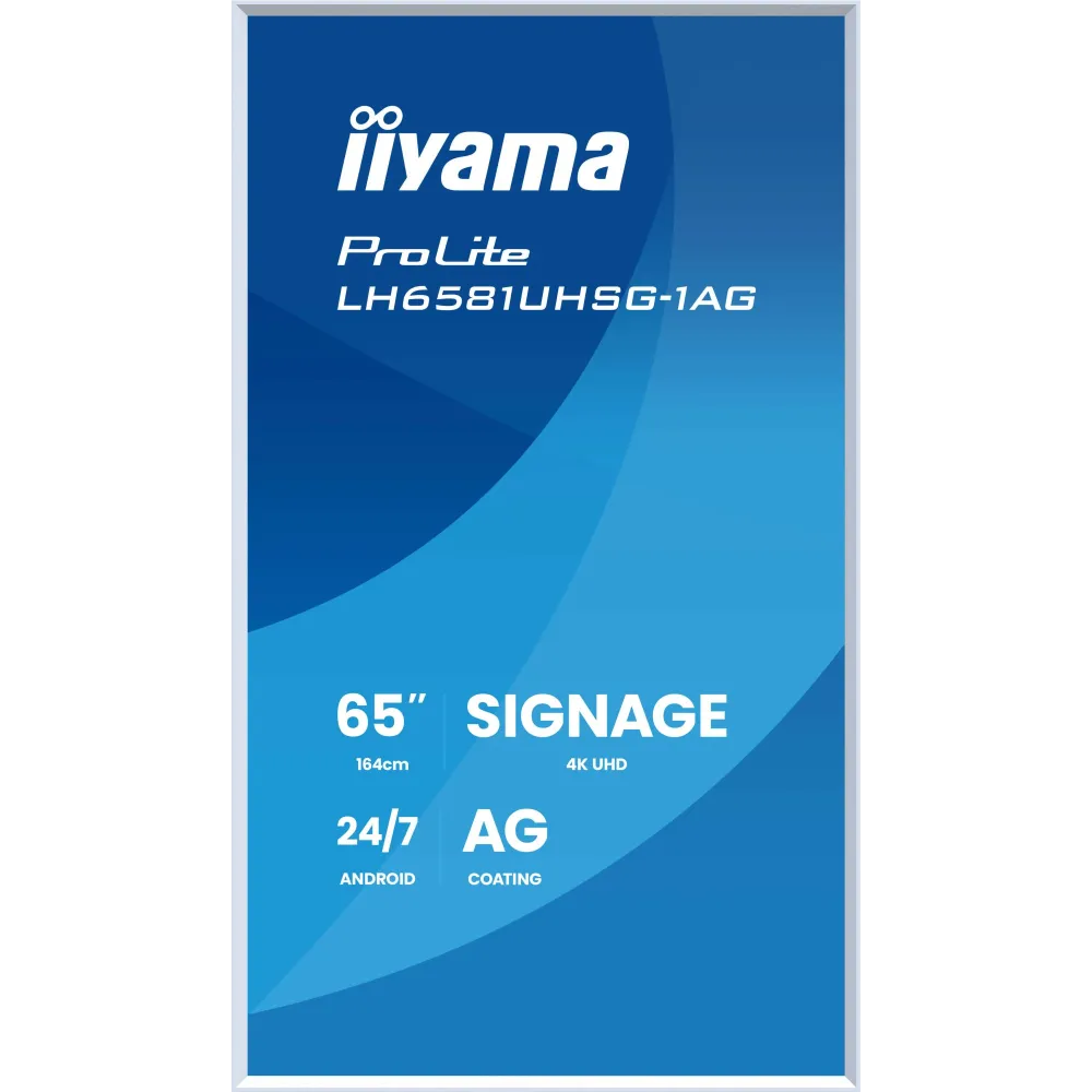 Monitor iiyama ProLite LH6581UHSG-1AG - 64,6"/3840x2160 (4K)/VA/6,5 ms/USB-C/Biały - zdjęcie