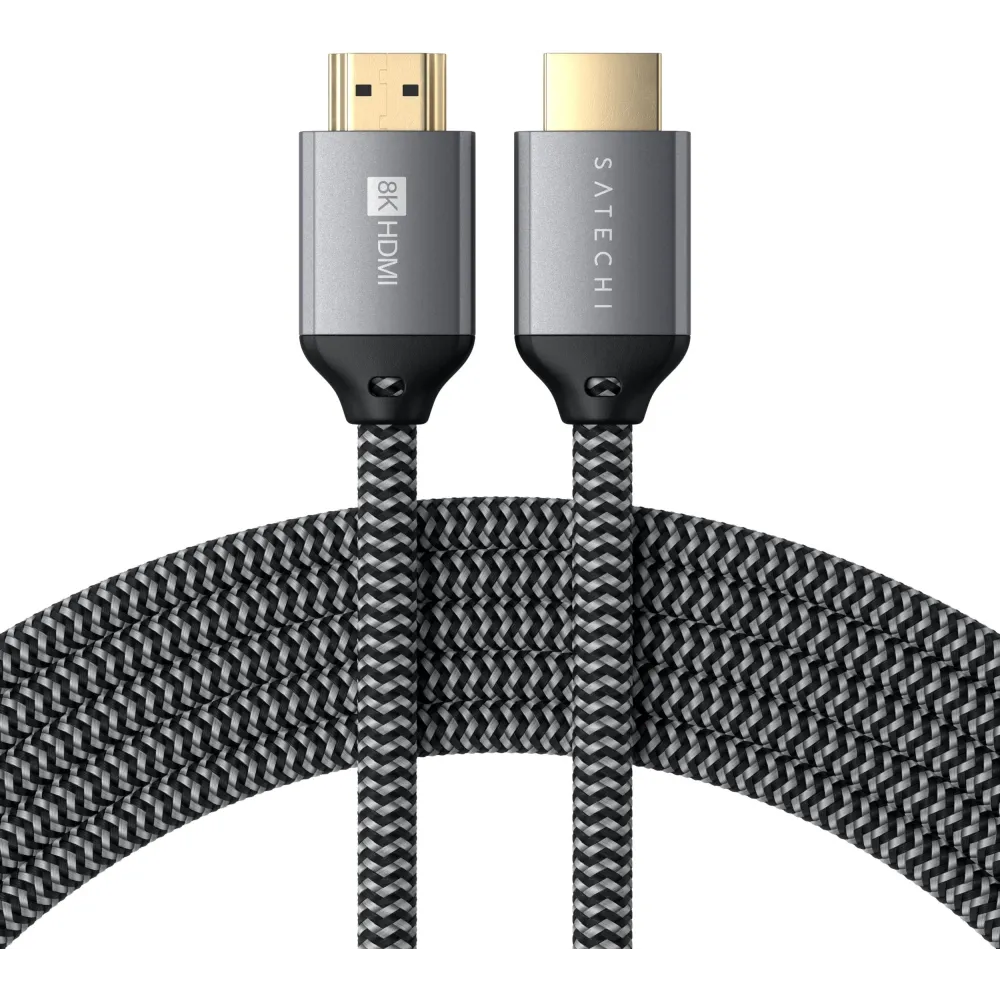 Kabel Satechi HDMI 2.1 ST-8KHC2MM - 8K 60Hz, 4K 120Hz|100Hz, 2 m, Szary Kabel Satechi HDMI 2.1 ST-8KHC2MM - 8K 60Hz, 4K 120Hz|100Hz, 2 m, Szary