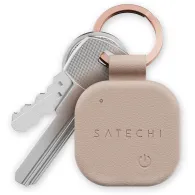 Brelok ze skóry wegańskiej z lokalizatorem Satechi FindAll Keychain ST-LKCFR - kompatybilny z FindAll, Różowy