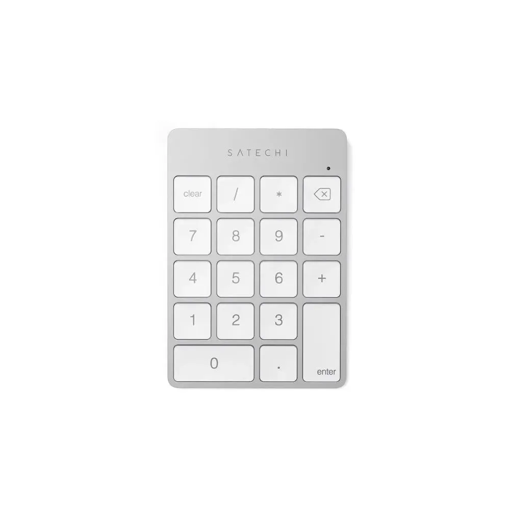 Klawiatura numeryczna bezprzewodowa Satechi Slim Wireless Keypad ST-KSALKPS - Srebrna Klawiatura numeryczna bezprzewodowa Satechi Slim Wireless Keypad ST-KSALKPS - Srebrna