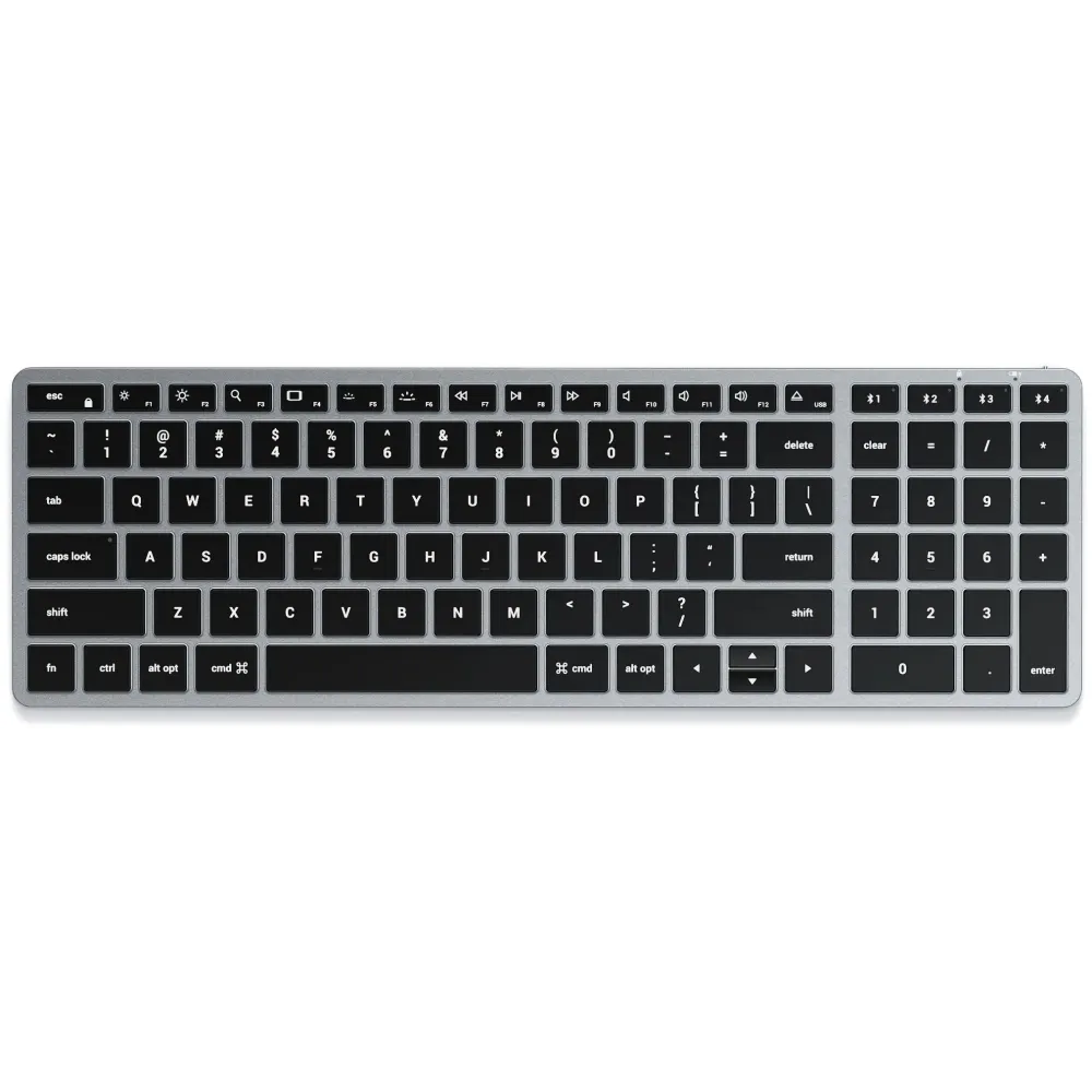 Klawiatura bezprzewodowa Satechi Slim X2 ST-BTSX2M - USB-C, Bluetooth 5.0, Szara Klawiatura bezprzewodowa Satechi Slim X2 ST-BTSX2M - USB-C, Bluetooth 5.0, Szara