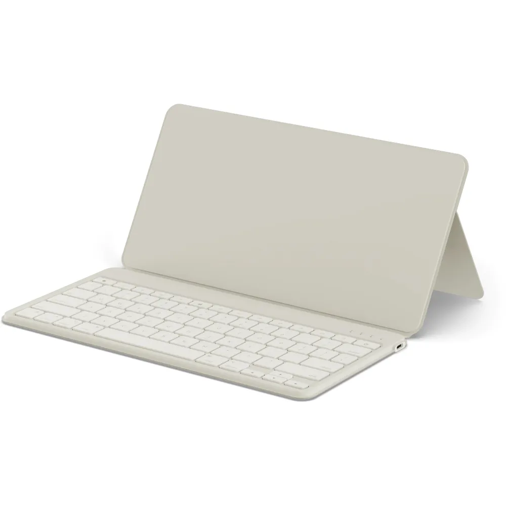 Klawiatura Satechi OntheGo Bluetooth Keyboard with Stand ST-KOTGW-EN - USB-C, Bluetooth 5.1, Piaskowa
