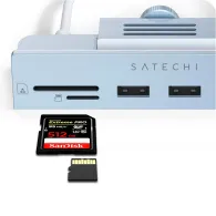 Replikator portów Satechi USB-C Clamp Hub ST-UCICHB - Hub do iMac M1 i M3 24" i 27" Studio Display 2022 USB-C, Niebieski