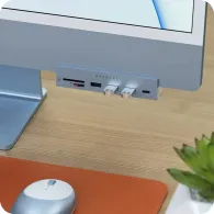 Replikator portów Satechi USB-C Clamp Hub ST-UCICHB - Hub do iMac M1 i M3 24" i 27" Studio Display 2022 USB-C, Niebieski