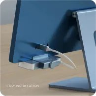 Replikator portów Satechi USB-C Clamp Hub ST-UCICHB - Hub do iMac M1 i M3 24" i 27" Studio Display 2022 USB-C, Niebieski