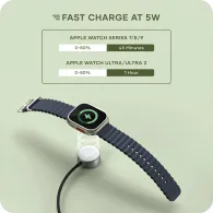 Kabel ładowania Satechi USB-C Fast Charging Cable ST-QCAWM - do Apple Watch, 5W, 20 cm, Szary Kabel ładowania Satechi USB-C Fast Charging Cable ST-QCAWM - do Apple Watch, 5W, 20 cm, Szary