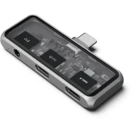 Hub USB-C Satechi Mobile XR Hub with Audio ST-HXRAJM - 1x USB-C 2.0 100W PD, 1x USB-C 3.0 DP 1.4 4K 60Hz, Jack audio, Szary
