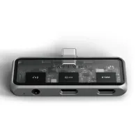 Hub USB-C Satechi Mobile XR Hub with Audio ST-HXRAJM - 1x USB-C 2.0 100W PD, 1x USB-C 3.0 DP 1.4 4K 60Hz, Jack audio, Szary